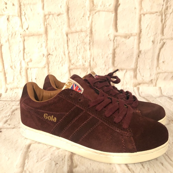Gola Classics Equipe Suede Burgundy Sz 5 Womens Fashion Skate Sneakers - Picture 7 of 9